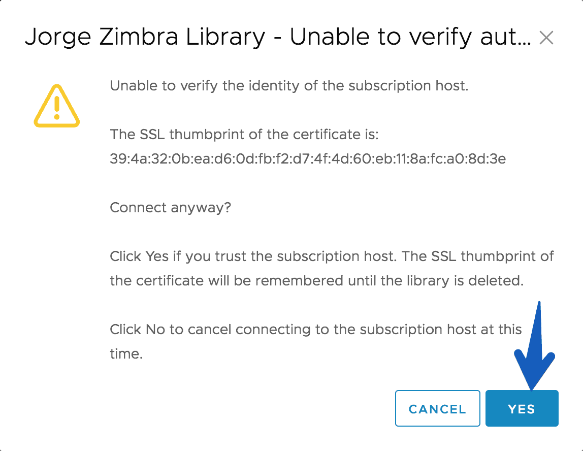 Zimbra: VMware Content Library with Zimbra Collaboration templates