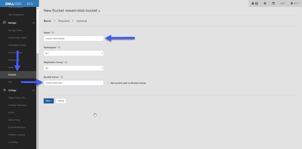 Veeam: How to deploy Dell EMC ECS Community Edition (OVA) to have Sns-Brigh10