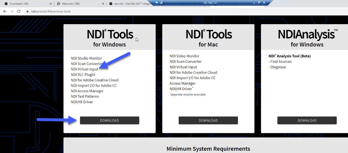 obs studio ndi setup