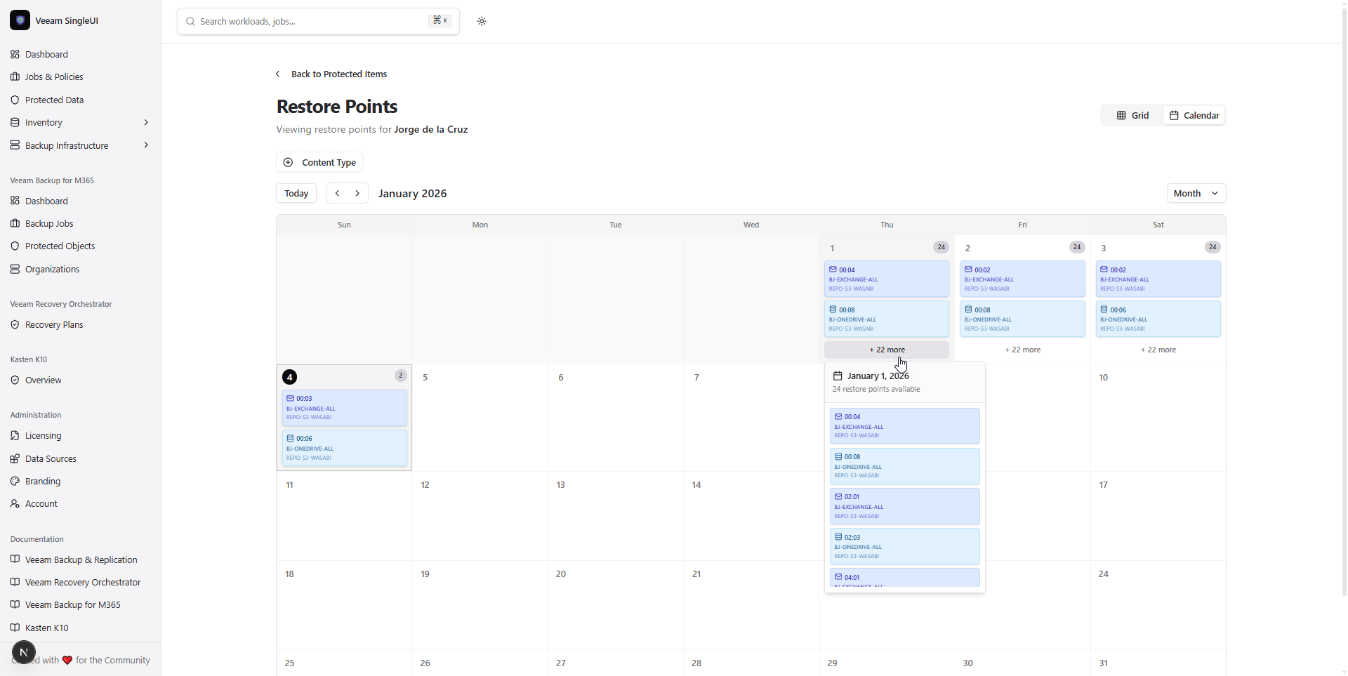 VB365 Calendar Protection
